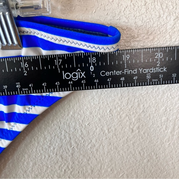 J. Crew Blue And White Stripe Bikini Bottoms Size XL - Picture 5 of 7